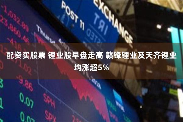配资买股票 锂业股早盘走高 赣锋锂业及天齐锂业均涨超5%