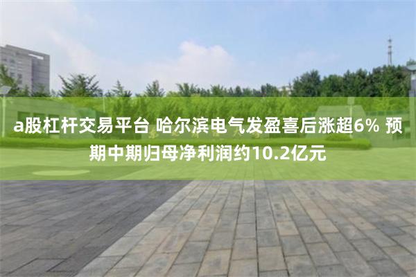 a股杠杆交易平台 哈尔滨电气发盈喜后涨超6% 预期中期归母净利润约10.2亿元
