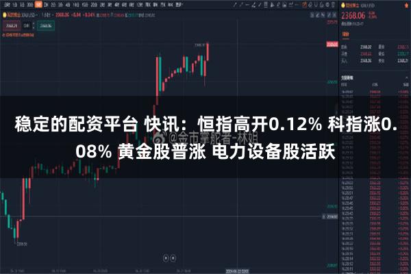 稳定的配资平台 快讯：恒指高开0.12% 科指涨0.08% 黄金股普涨 电力设备股活跃