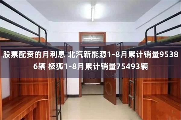 股票配资的月利息 北汽新能源1-8月累计销量95386辆 极狐1-8月累计销量75493辆