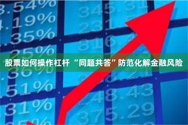 股票如何操作杠杆 “同题共答”防范化解金融风险