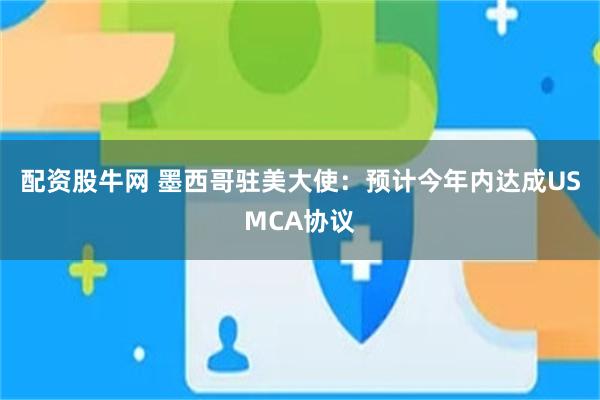 配资股牛网 墨西哥驻美大使：预计今年内达成USMCA协议
