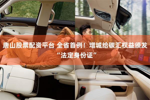 唐山股票配资平台 全省首例！增城给碳汇权益颁发 “法定身份证”