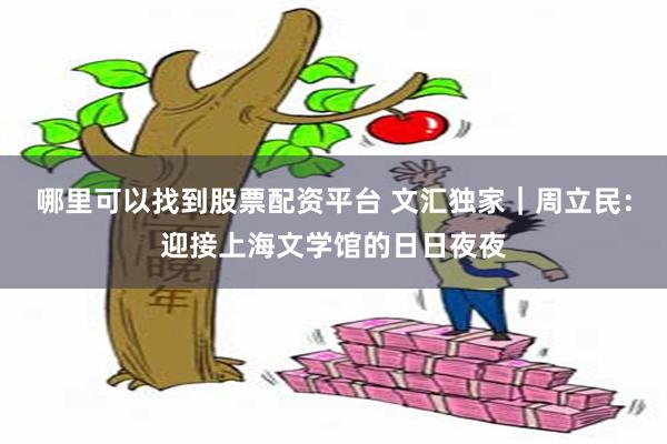 哪里可以找到股票配资平台 文汇独家｜周立民：迎接上海文学馆的日日夜夜