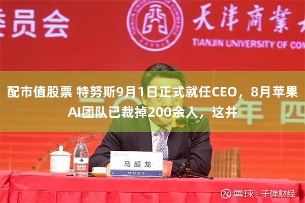 配市值股票 特努斯9月1日正式就任CEO，8月苹果AI团队已裁掉200余人，这并