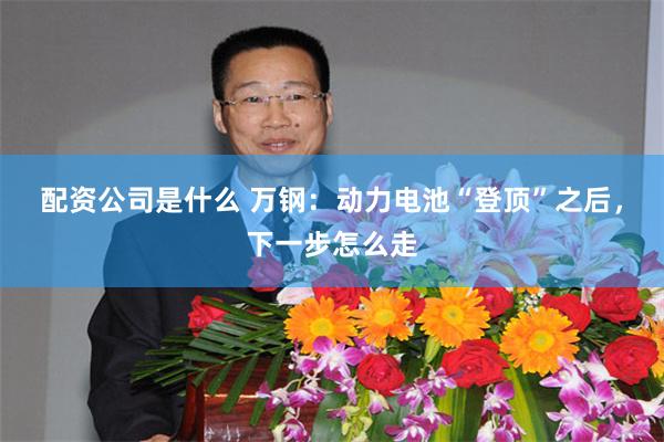 配资公司是什么 万钢：动力电池“登顶”之后，下一步怎么走