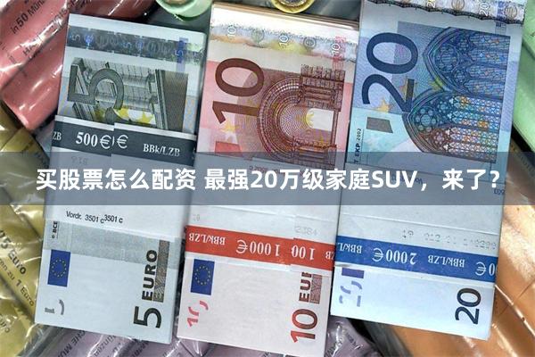 买股票怎么配资 最强20万级家庭SUV，来了？