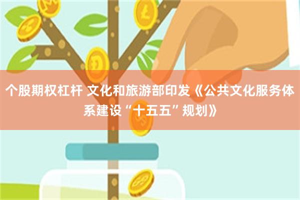 个股期权杠杆 文化和旅游部印发《公共文化服务体系建设“十五五”规划》